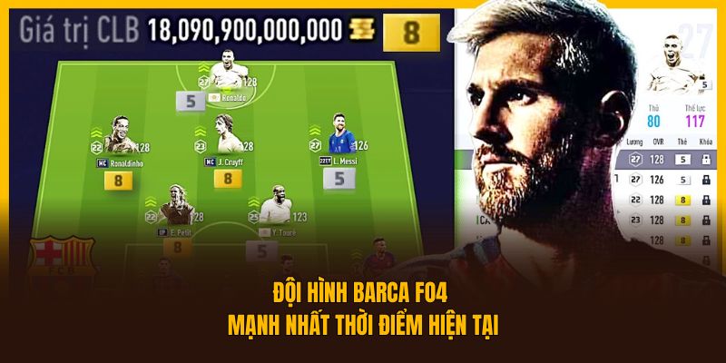 Đội hình Barca FO4 mạnh nhất thời điểm hiện tại